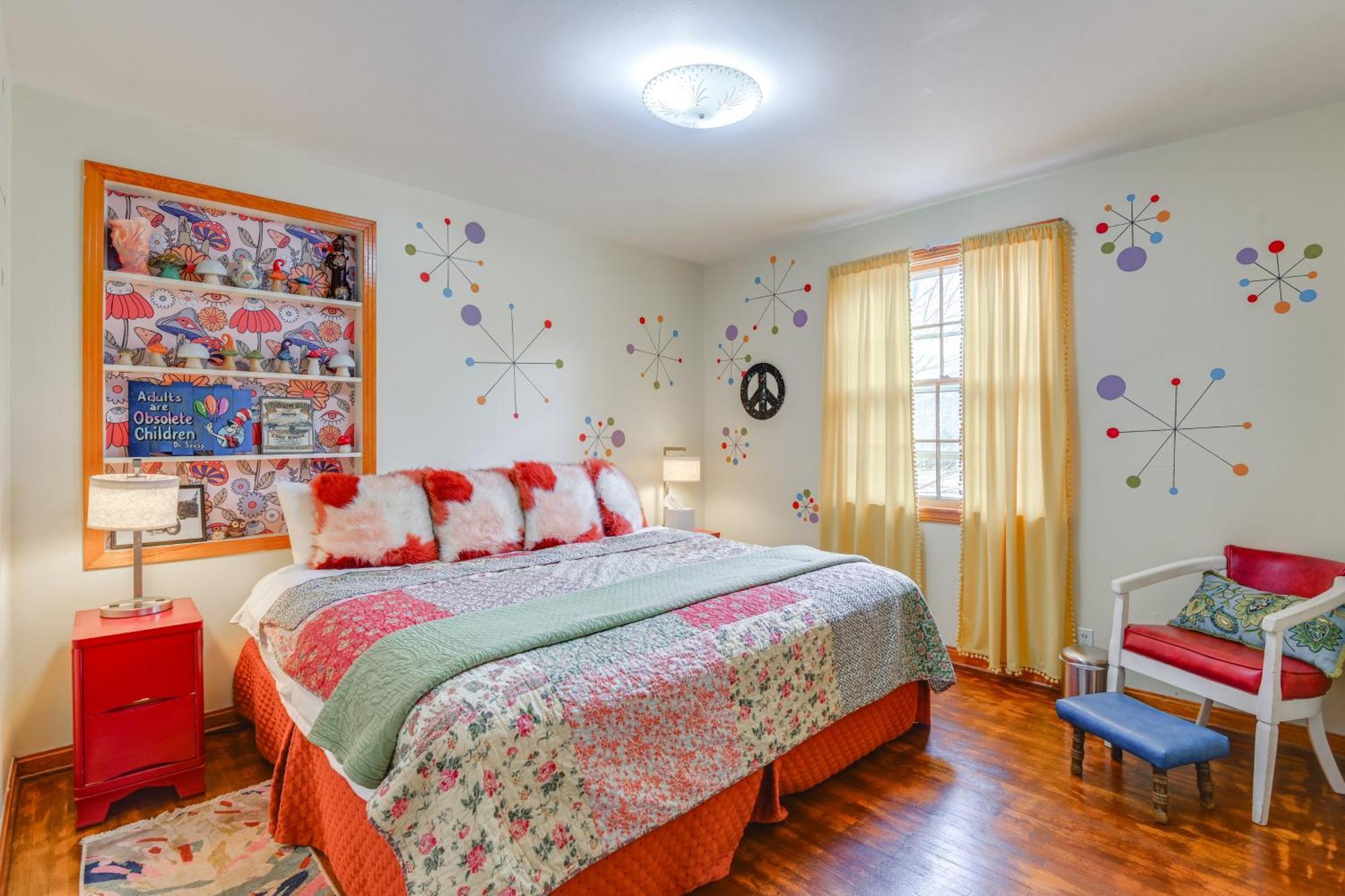 6 Mi To Downtown 70S-Themed Home In Nashville! Eksteriør billede